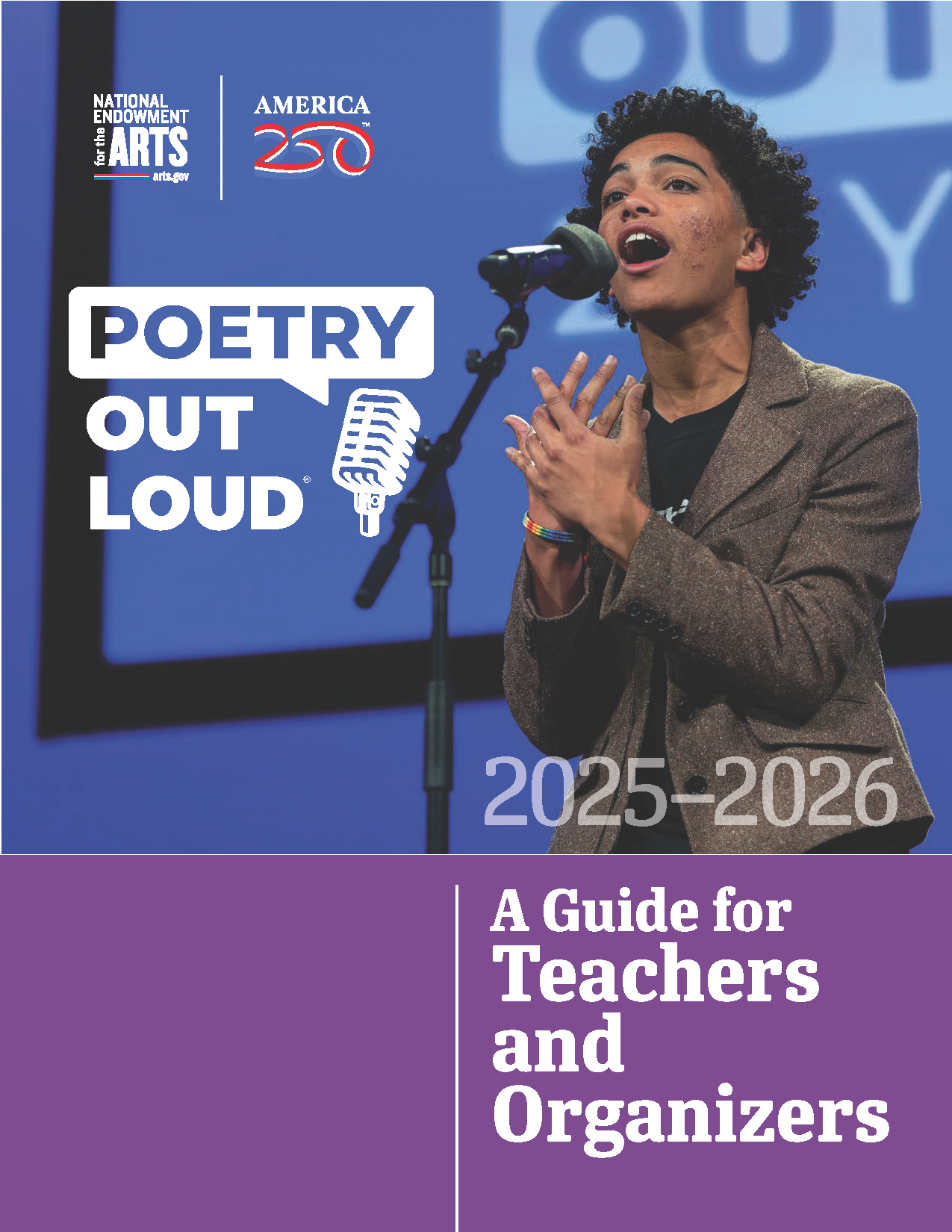 Cover of Poetry Out Loud 2025-2026 Teacher's Guide
